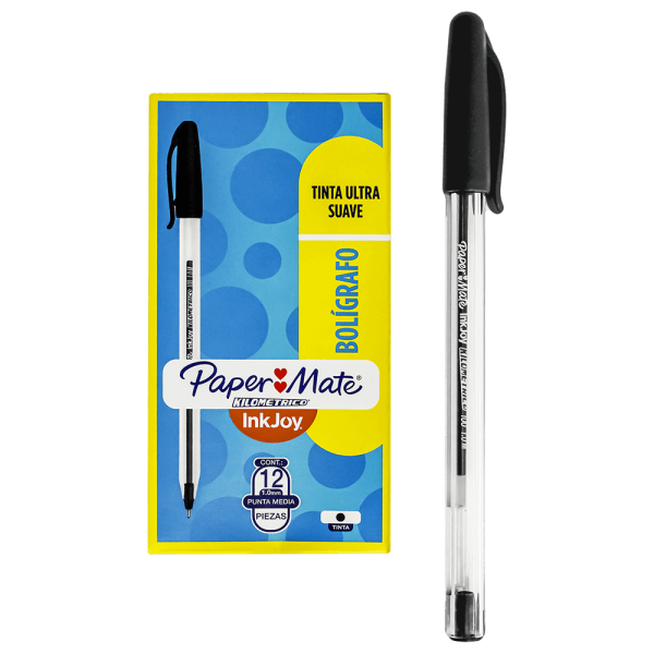 BOLIGRAFO PTA MEDIA NEGRA CAJA X 12
