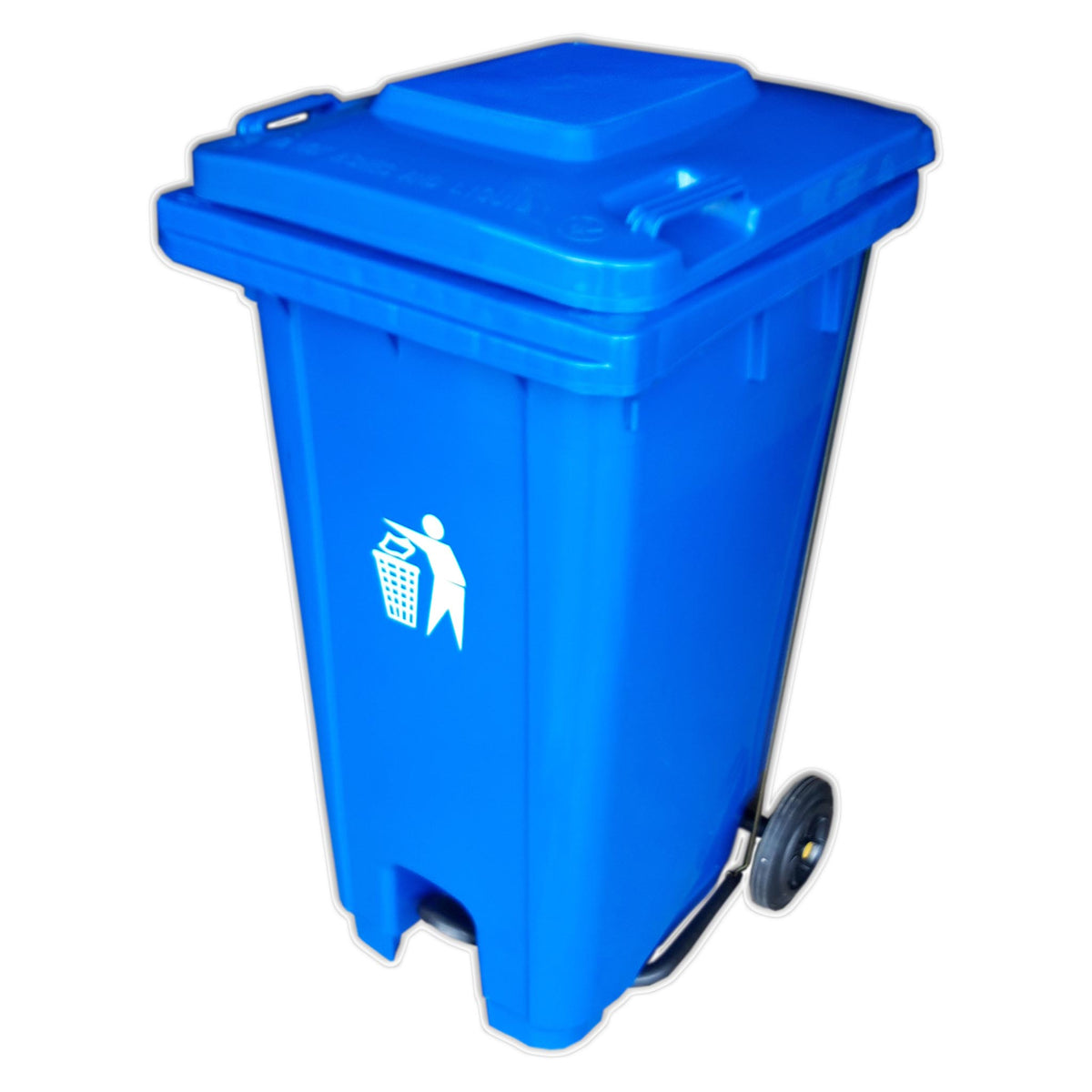 CESTO/ TINACO/ POTE DE BASURA 32 GALONES CON PEDAL Y RUEDAS