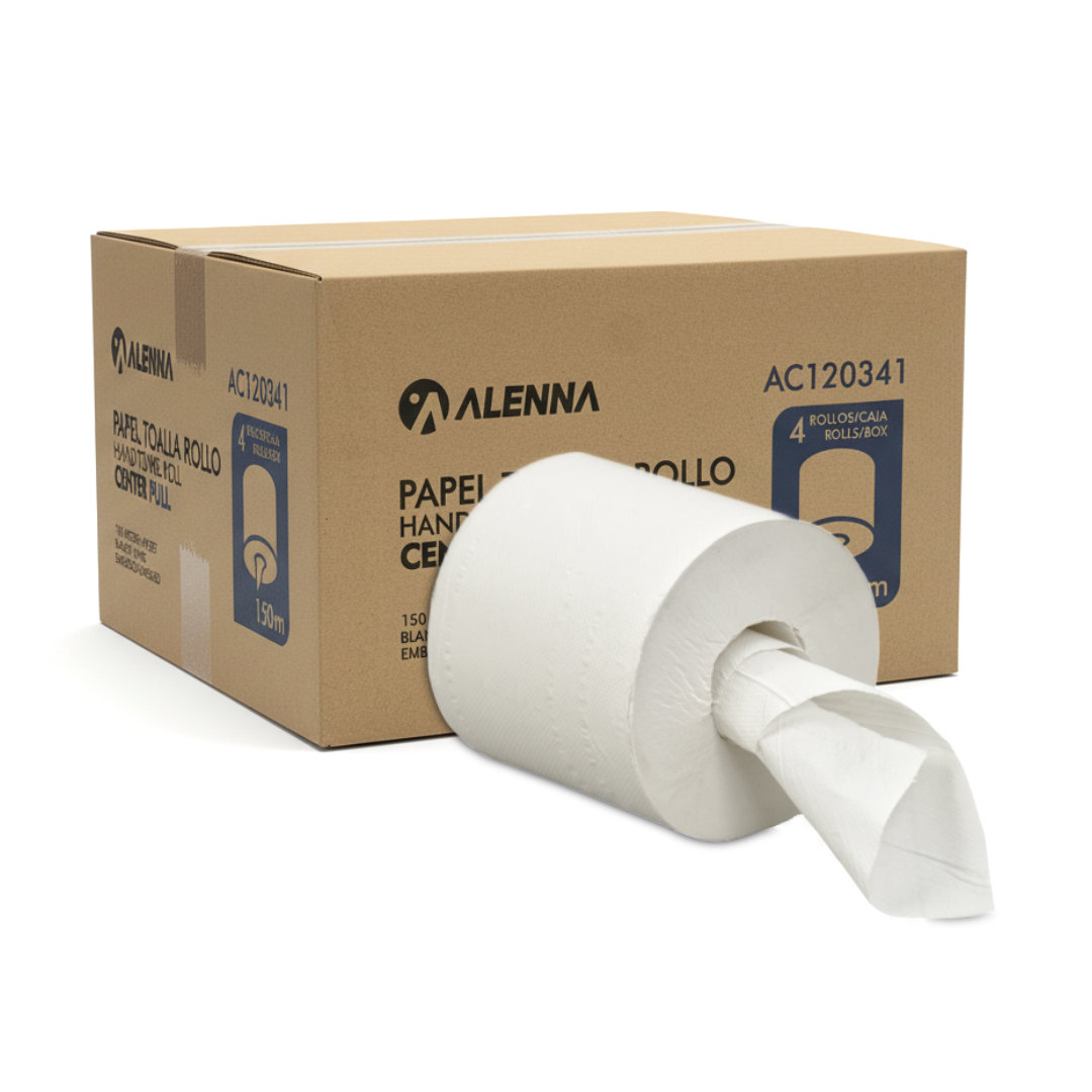 Papel toalla center pull 4 rollos 150 mtrs