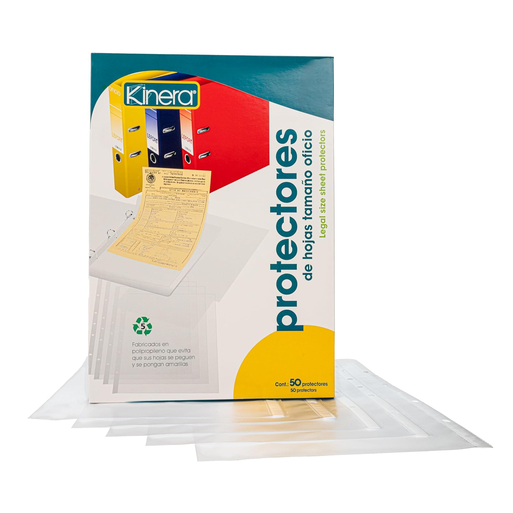 Hojas protectoras Oficio con Hueco 30m