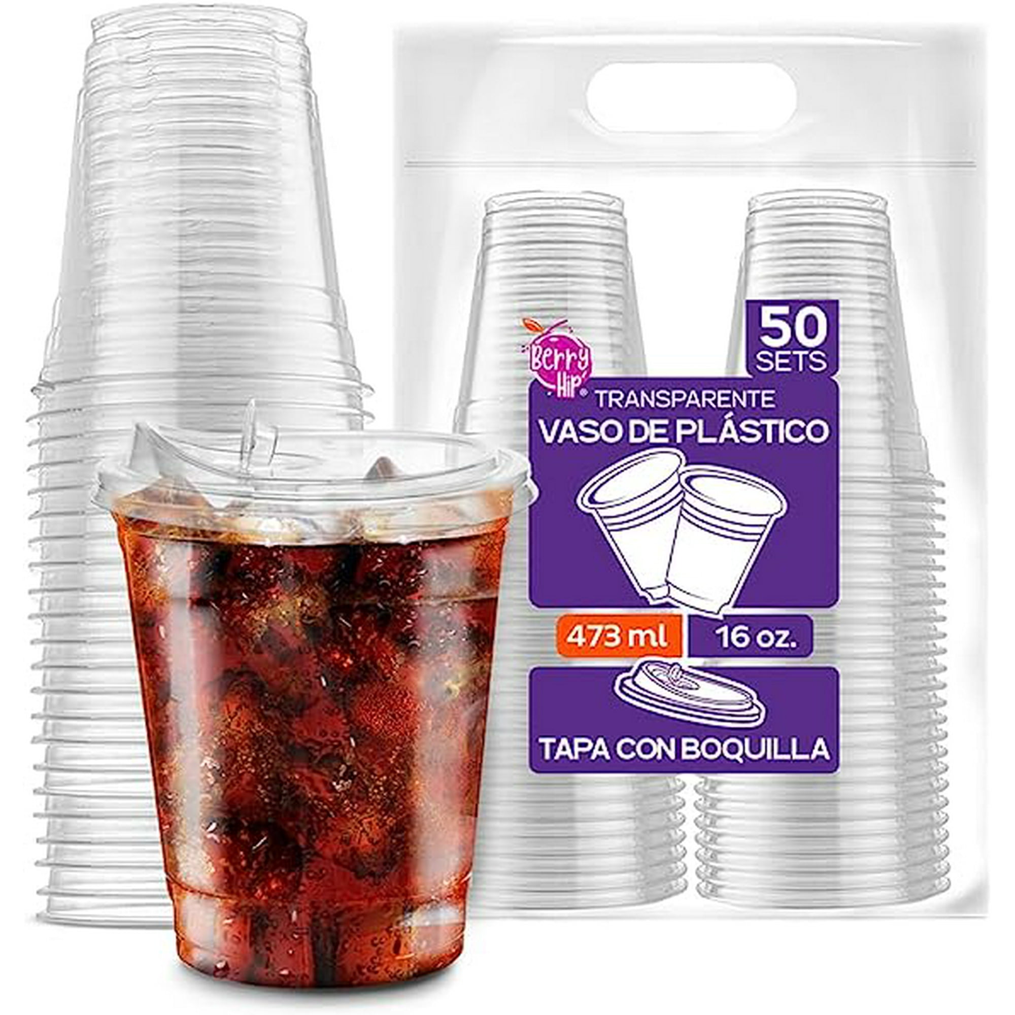 VASOS PLASTICOS DE 16 OZ
