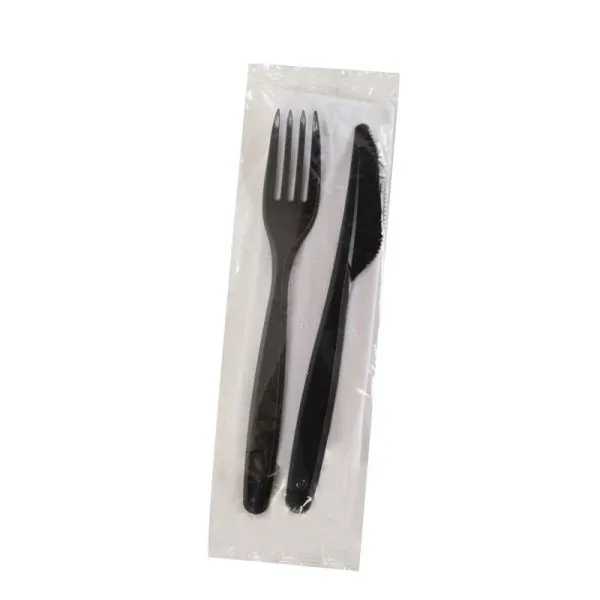 KIT DE CUCHILLO, SERVILLETA Y TENEDOR 500 unidades