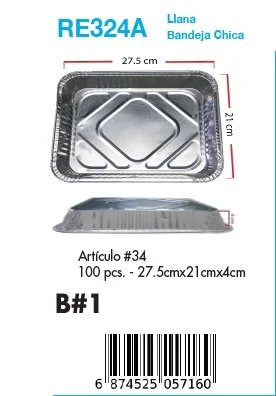 Bandeja de aluminio B#1 DIF